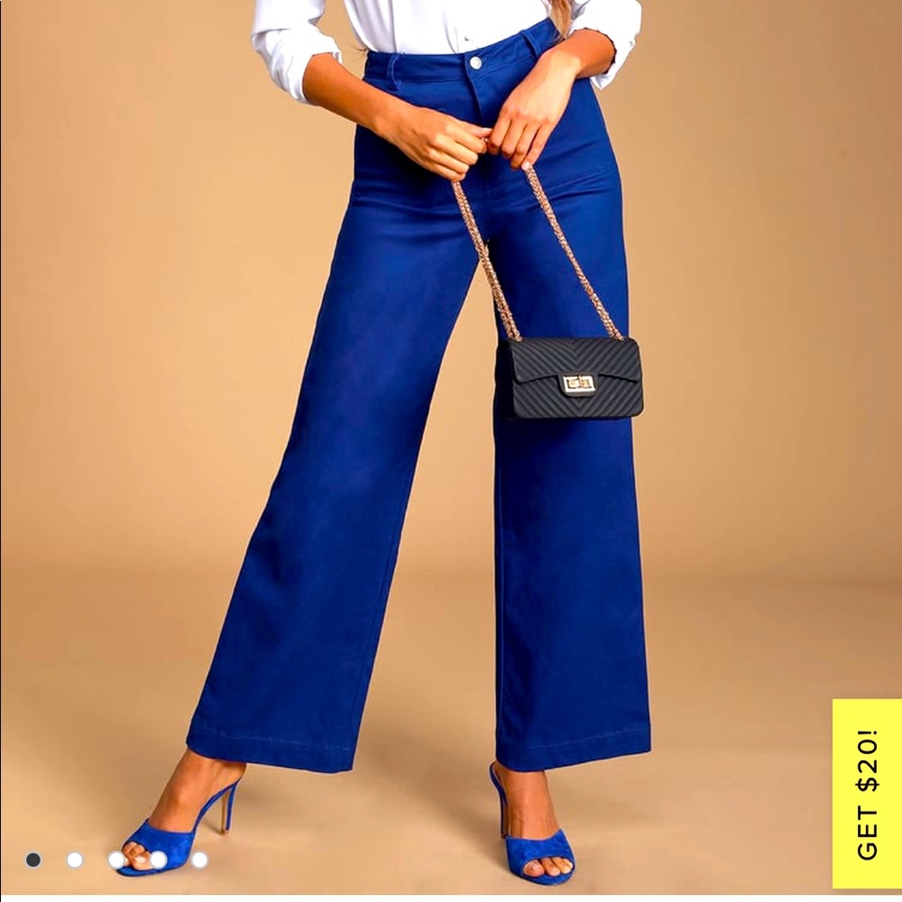 Lulus blue flare pants
